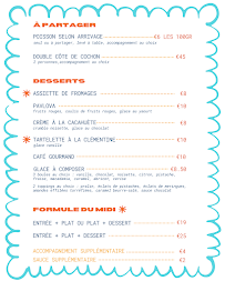 Menu La Véranda Page 1