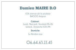 Photo n°1 de Damien Maire Ostéopathe D.O à Avignon (Ostéopathe)
