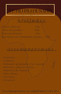 Menu LE PILI PILI DU SAHEL Page 3