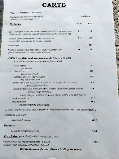 Restaurant Snack Bar Du Plan D'eau de Saint Eloy les Mines