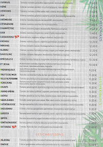 Menu Chez Dom Pizza Page 1