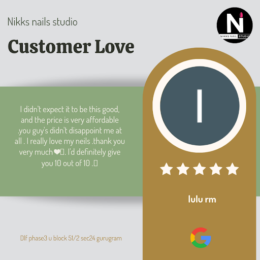 Lulu from Gurugram raves about her experience at Nikks Nails Studio! She loved the easy nail art… post image