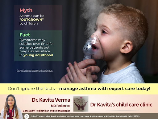 A common myth is that children "outgrow" asthma. The fact is symptoms may reduce during childhood… post image