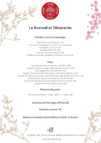 Menu Restaurant Le Cèdre Page 3