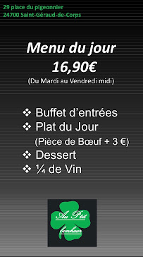 Menu Au P’tit Bonheur Page 4