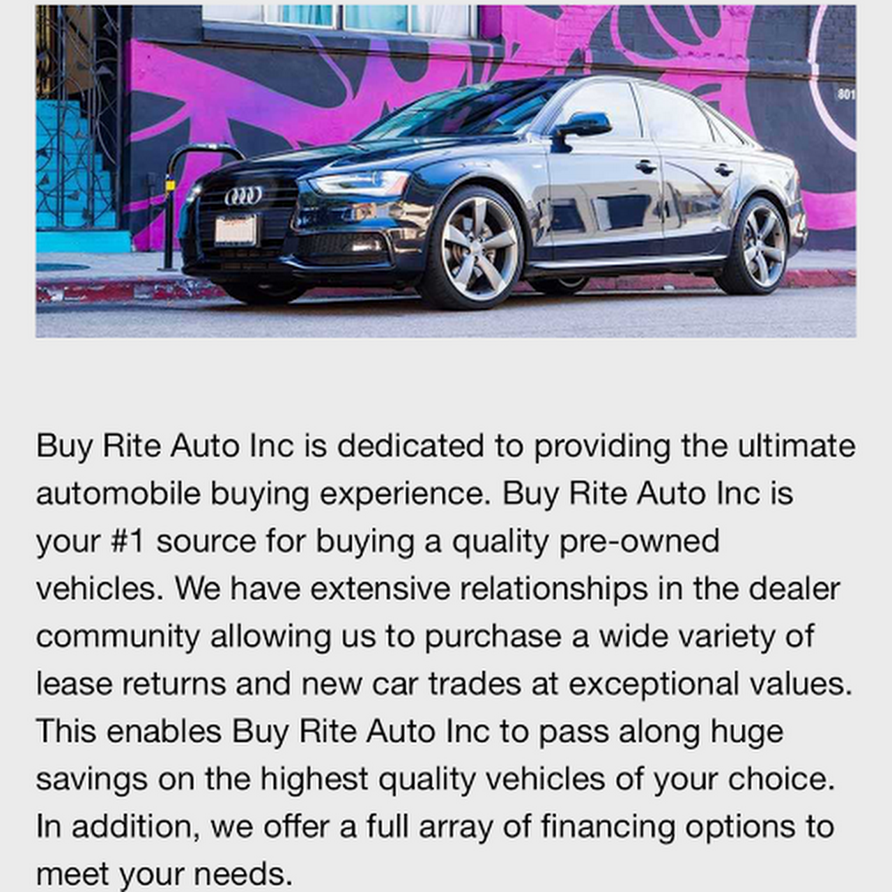 BuyRite Auto Inc Preowned used car dealership