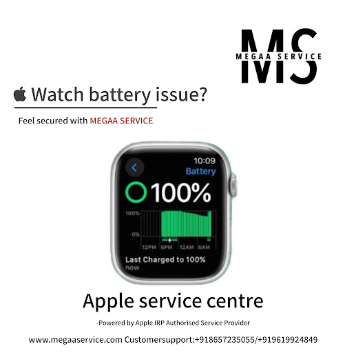 Experience the  battery replacement service for your Apple iWatch at MEGAA SERVICE Apple service…