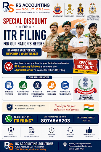 🇮🇳 **Special ITR Filing Offer for Our Uniformed Heroes** post image