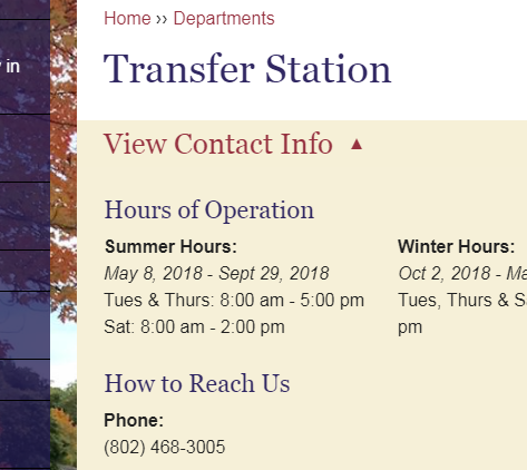 Castleton Transfer Station - Thumbnail