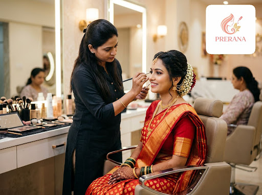 Get celebration-ready with elegant festive bridal makeup and hairstyling at PRERANA BEAUTY PARLOU… post image