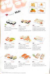 Menu SUSHI ZHANG Paris 9e Page 7