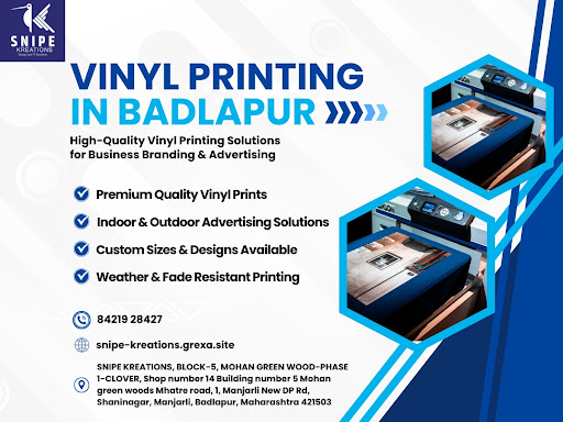 🖨️ Professional Vinyl Printing in Badlapur – Premium Branding Solutions by SNIPE KREATIONS post image