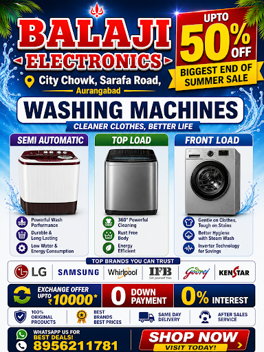 Upto 50% Off on Washing Machines post image