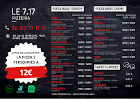 Menu Le 7.17 pizzeria Page 1