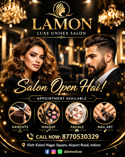 ✨ Lamon Luxe Unisex Salon – Indore ka Premium Beauty Destination! ✨ post image