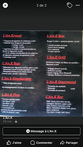 Photo 1 - L'an.K Street Food Coréen et Asiatique