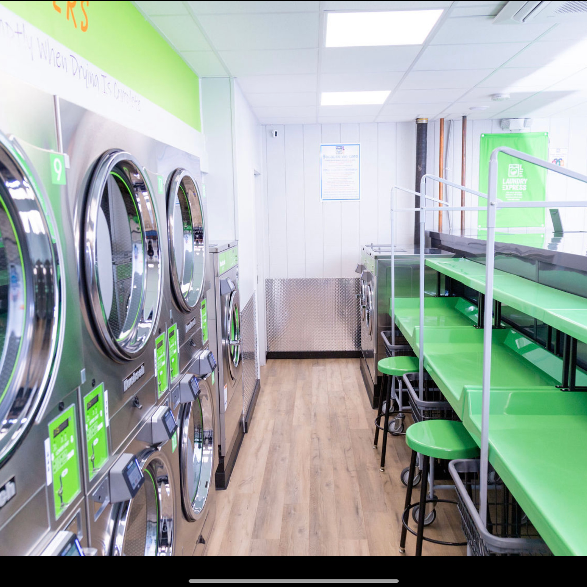 Laundry Express storefront and entrance in Salisbury
