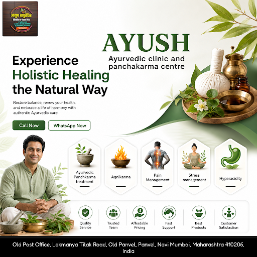 AYUSH Ayurvedic Clinic offers expert Panchkarma treatments, Agnikarma, pain management, stress re… post image