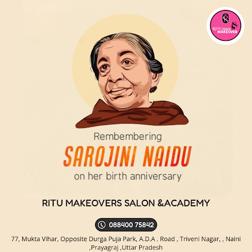🌟 Celebrate Sarojini Naidu’s Birth Anniversary by embracing your inner confidence! At Ritu Makeov… post image