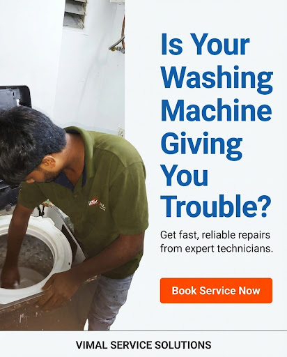Washing machine not working in Prahlad Nagar, Ahmedabad? Vimal Service Solutions offers dependabl… post image