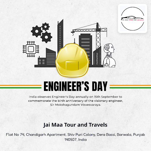Celebrate Engineers Day 2026 with reliable taxi service near me. Jai Maa Tour and Travels offers… post image
