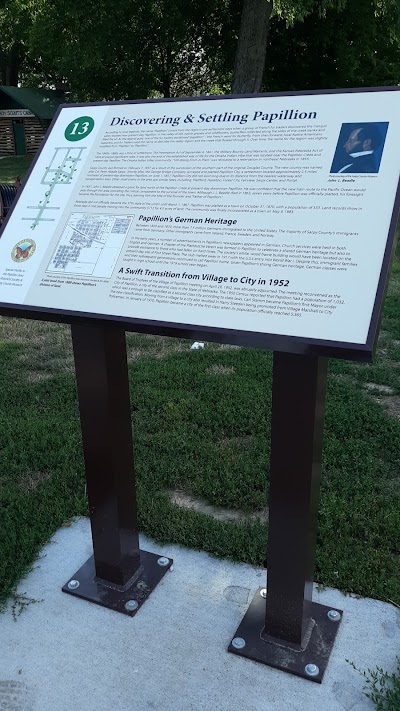 Papillion Historical Sign: Discovering and Settling Papillion