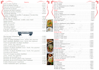 Menu Indochine Page 1