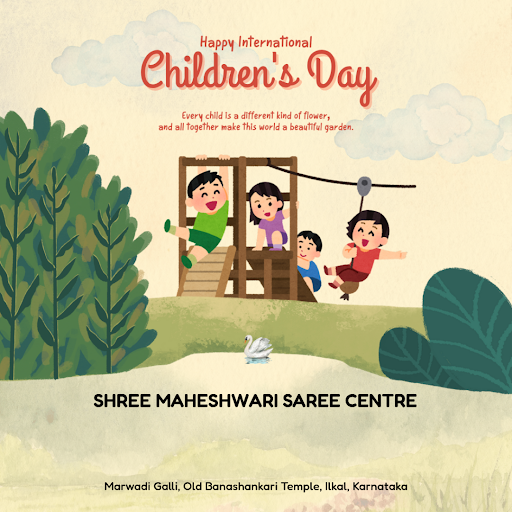 Wishing a Happy Children's Day to the little bundles of joy in Ilkal! At Shree Maheshwari Saree C… post image