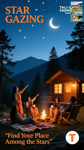 Experience the magic of Star Gazing at Talai Ghar Farmstay Shimla, where the night sky transforms… post image