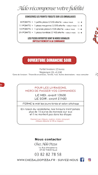 Menu Chez Aldo Pizza Page 5