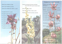 Menu Restaurant La Lierre Page 1