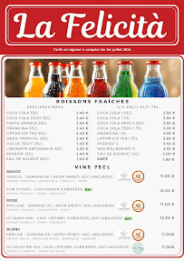 Menu La Felicità Page 1