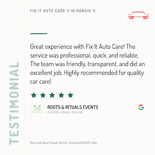 ROOTS & RITUALS EVENTS was thrilled with the exceptional car paint protection service at Fix It A… post image