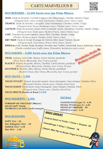 Menu MARVELOUS B (Foodtruck) Page 1