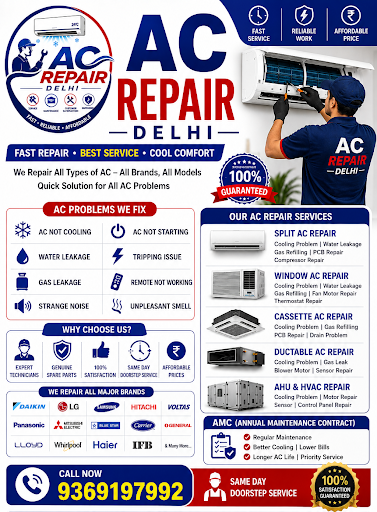 Best AC Repair, AC Service & AMC in Pitampura Near By Area, Delhi | Split AC, Window AC, HVAC,Duc… post image