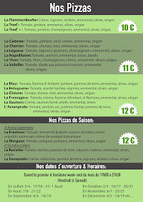 Menu Pizza Au Cabanon Page 1