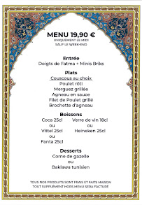 Menu Le Soleil De Tunis Page 1