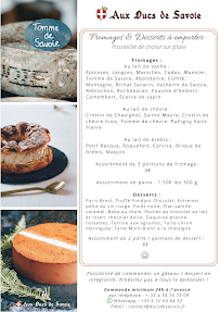 Menu Aux Ducs de Savoie Page 5