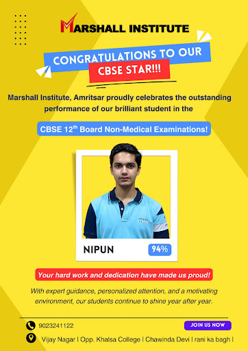 At Marshall Institute, Amritsar, we believe in nurturing talent and turning dreams into success s…