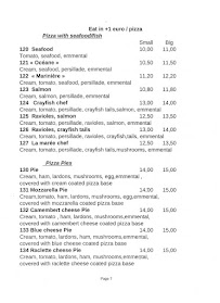Menu Pizzeria Chez Pédro Page 5