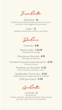 Menu Valentina – Pizzeria & Restaurant Italien à Lyon 2 Page 4