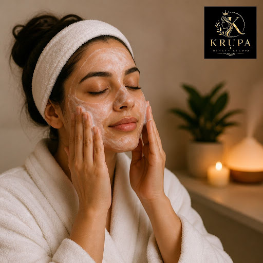 Unwind after a long day with a soothing evening facial at Krupa Beauty Saloon in Vidayagiri, Baga… post image