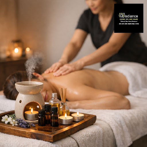 Experience the calming power of aromatherapy with Radiance Spa and Salon’s signature massage ritu…