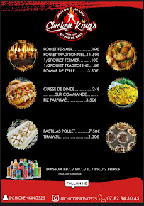 Menu Chicken King's Page 1