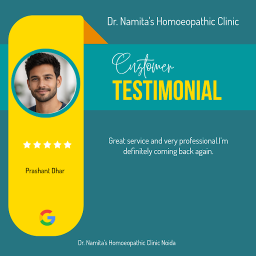 Prashant Dhar gives a 5-star review for Dr. Namita's Homoeopathic Clinic in Noida! He loved the m… post image