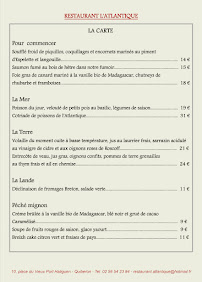 Menu Bistronomique l'Atlantique Page 17