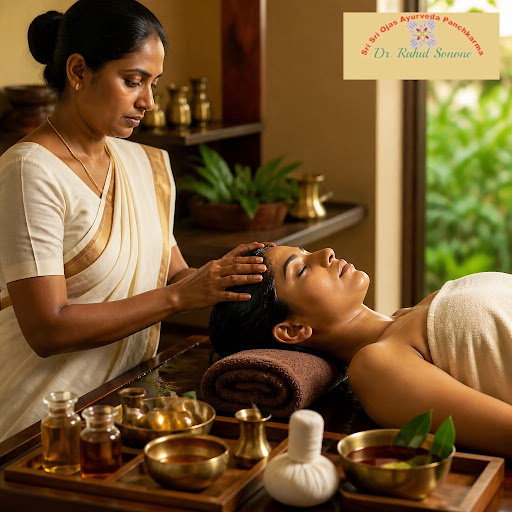 Step into a calm, healing space at Sri Sri Ojas Ayurveda Panchkarma Centre in Scheme No 54, Indor…