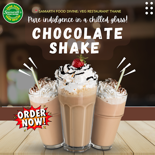Samarth's rich and creamy Chocolate Shake is blended with premium cocoa, fresh milk, and a whole… post image