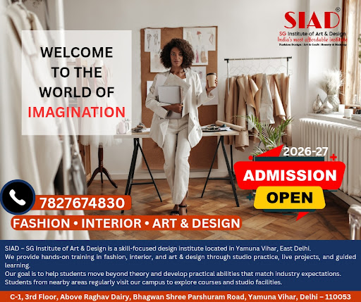 SIAD – SG Institute of Art & Design is a skill-focused design institute located in Yamuna Vihar,…