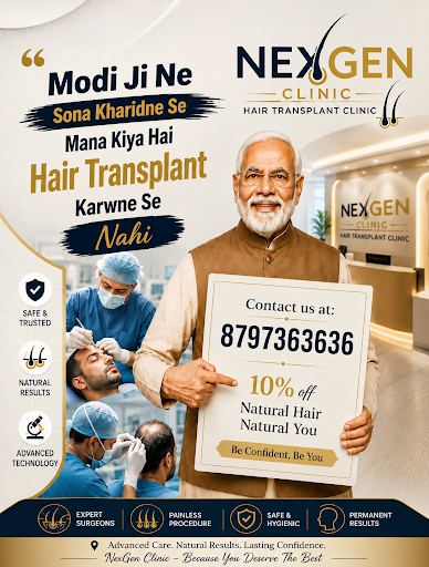 ✨ Regain Your Confidence with Natural Hair Transplant at NEXGEN Clinic, Patna ✨